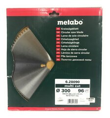 Saetera Metabo Multi Cut - Professional, 300X30, Z96 FZ / TZ, 6 ° NEG цена и информация | Механические инструменты | kaup24.ee