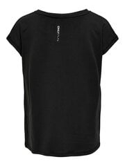 Тренировочная футболка для девочек ONLY 15219399*01, черная цена и информация | Рубашки для девочек | kaup24.ee