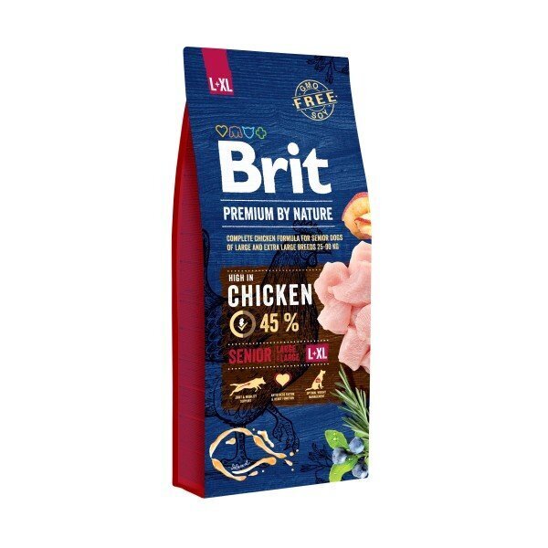 Brit Premium by Nature Senior L+XL koeratoit 15 kg цена и информация | Kuivtoit koertele | kaup24.ee