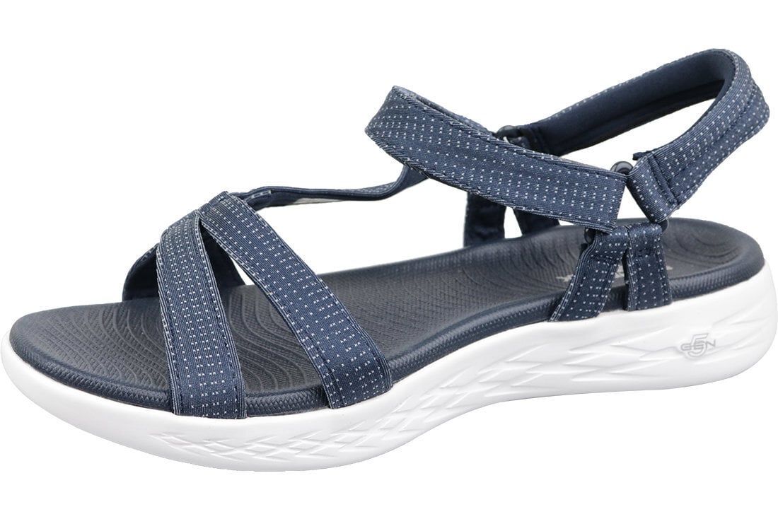 Naiste sandaalid Skechers On The Go 600 15316-NVY, sinine hind ja info | Naiste sandaalid | kaup24.ee
