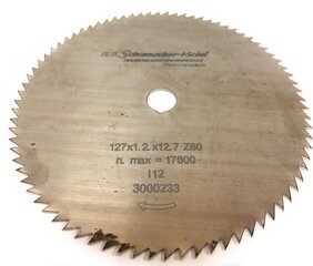 Пильный диск по дереву Ø127 x 1.2x 12.7мм, Z-80 H.O Schumacher+Sohn цена и информация | Механические инструменты | kaup24.ee