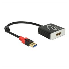 Адаптер USB 3.0 — HDMI DELOCK 62736 20 cm Чёрный цена и информация | Адаптер Aten Video Splitter 2 port 450MHz | kaup24.ee
