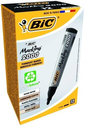 Püsimarker Bic Eco 2000 2-5 mm, must hind ja info | Kirjutusvahendid | kaup24.ee