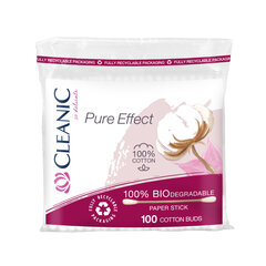 Затычки для ушей "Cleanic", Pure Effect, 100 шт. цена и информация | Ватная продукция, влажные салфетки | kaup24.ee