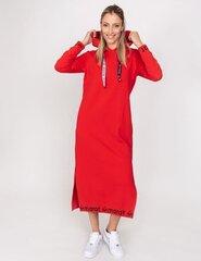 Платье женское с капюшоном Marat, красное цена и информация | Платья | kaup24.ee