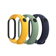 Xiaomi Mi Band 5 kellarihm, sinine/kollane/roheline 3tk цена и информация | Аксессуары для смарт-часов и браслетов | kaup24.ee