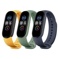 Xiaomi Mi Band 5 kellarihm, sinine/kollane/roheline 3tk цена и информация | Аксессуары для смарт-часов и браслетов | kaup24.ee