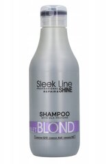 Kollase tooni neutraliseeriv šampoon heledatele juustele Stapiz Sleek Line Violet Blond, 300 ml цена и информация | Шампуни | kaup24.ee