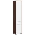 Шкаф-пенал для ванной комнаты NORE Fin с 2 дверками, коричневый/белый