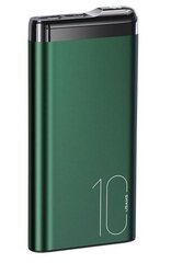 USAMS Power Bank 10 000mAh Портативный аккумулятор 2x USB 2A + Type-C / Micro USB Темно-зеленый цена и информация | Зарядные устройства Power bank | kaup24.ee