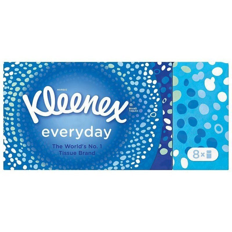 Ühekordsed salvrätikud Kleenex Everyday Tissues, 8 pakki цена и информация | Niisked salvrätikud, vatipadjad ja -tikud | kaup24.ee