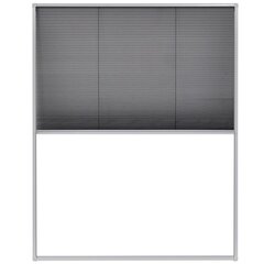 vidaXL plisseeritud putukavõrk aknale, alumiinium, 80 x 100 cm цена и информация | Москитные сетки | kaup24.ee
