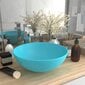 vidaXL vannitoavalamu keraamiline, heleroheline, ümmargine hind ja info | Kraanikausid, valamud | kaup24.ee