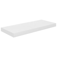 vidaXL seinariiul, kõrgläikega valge, 60 x 23,5 x 3,8 cm MDF hind ja info | Riiulid | kaup24.ee