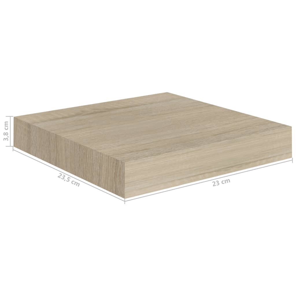 vidaXL seinariiul, tammevärvi, 23 x 23,5 x 3,8 cm MDF цена и информация | Riiulid | kaup24.ee