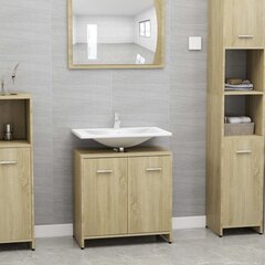 vidaXL vannitoakapp Sonoma tamm 60 x 33 x 58 cm puitlaastplaat цена и информация | Шкафчики для ванной | kaup24.ee