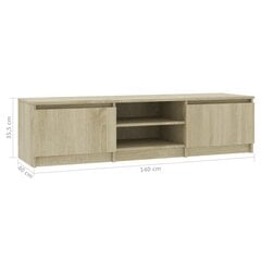 vidaXL telerialus, Sonoma tamm, 140 x 40 x 35,5 cm, puitlaastplaat hind ja info | TV alused | kaup24.ee