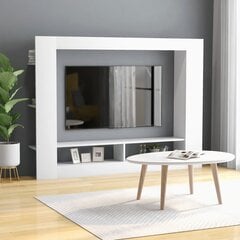 vidaXL telerikapp, valge, 152 x 22 x 113 cm, puitlaastplaat hind ja info | TV alused | kaup24.ee