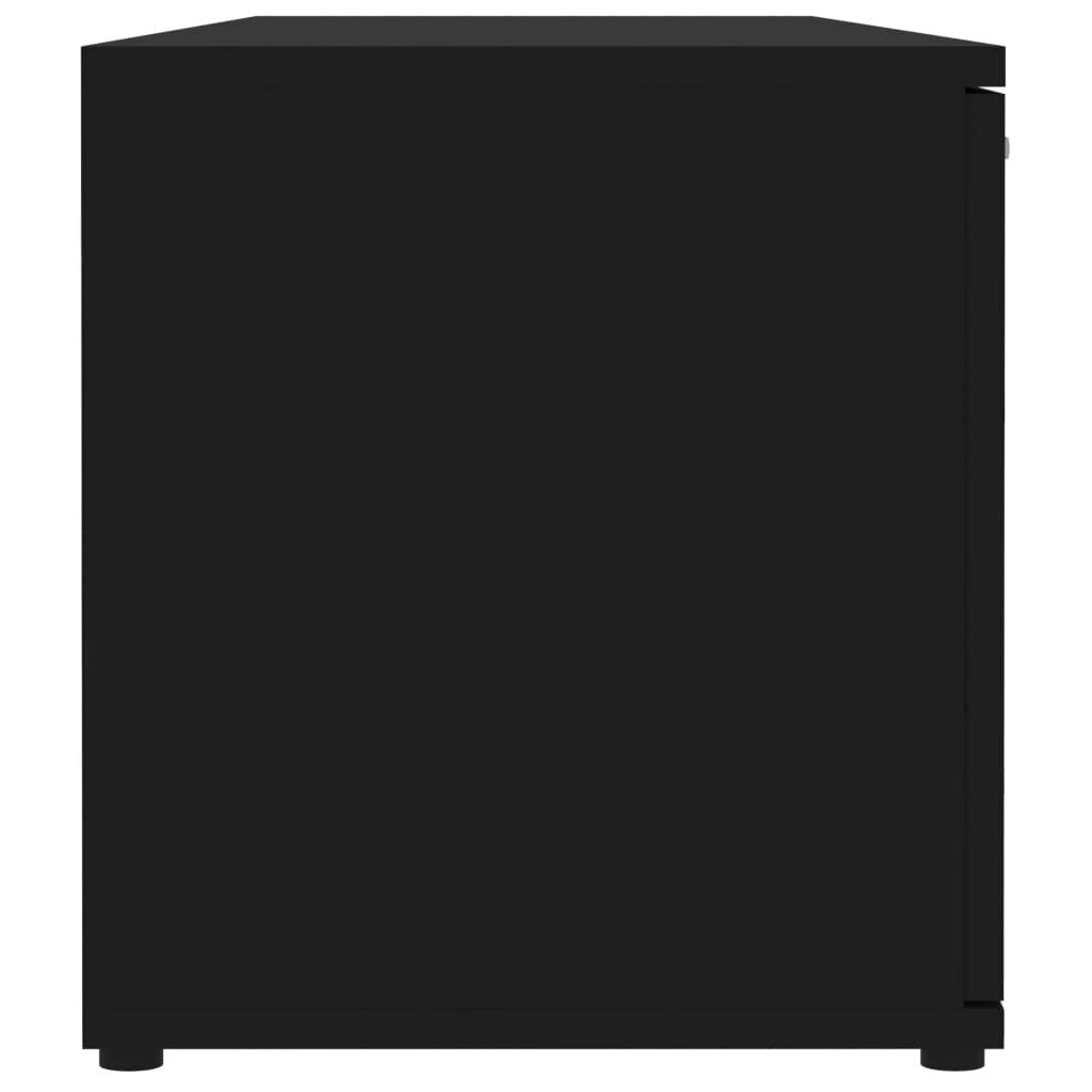 vidaXL telerikapp, must, 120 x 34 x 37 cm, puitlaastplaat hind ja info | TV alused | kaup24.ee