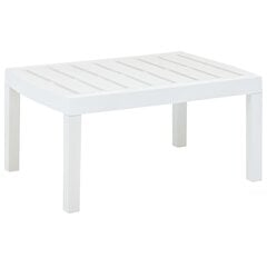 vidaXL aialaud, valge, 78 x 55 x 38 cm, plast цена и информация | Садовые столы и столики | kaup24.ee