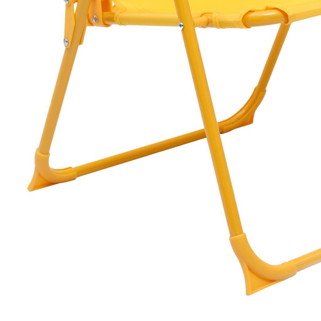 vidaXL 3-osaline laste aiamööblikomplekt päevavarjuga, kollane hind ja info | Laste õuemööbel | kaup24.ee