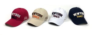 Nokamüts Unisex be Snazzy New York Times, punane hind ja info | Meeste sallid, mütsid ja kindad | kaup24.ee