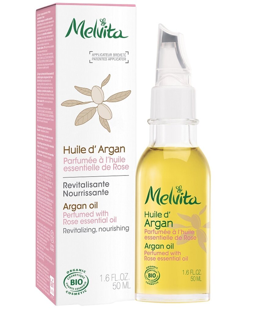 Argaaniaõli koos eeterliku roosiõliga Melvita Organic Rose Scented Argan, 50ml hind ja info | Näoõlid, seerumid | kaup24.ee