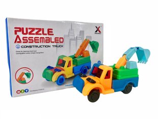 Красочная машинка Puzzle Assembled Excavator цена и информация | Игрушки для мальчиков | kaup24.ee