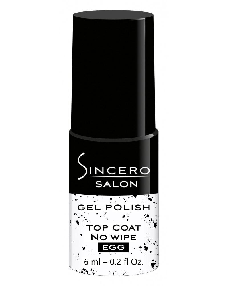 Geellaki pealislakk "Sincero Salon", Top Coat No wipe, Egg, 6ml цена и информация | Küünelakid, küünetugevdajad | kaup24.ee