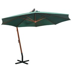 Rippuv päikesevari, 350 cm, roheline цена и информация | Зонты, маркизы, стойки | kaup24.ee