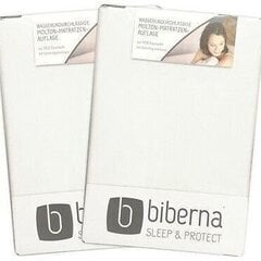 Водонепроницаемый наматрасник "Biberna" 70 х 140 см белый цена и информация | Сетки для кроватей | kaup24.ee