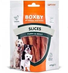 Boxby slices for dogs  100g - нарезки для взрослых собак (100% курица) цена и информация | Лакомства для собак | kaup24.ee