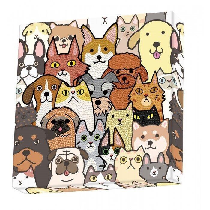 Teemant mosaiik Dog and Sdotz, 28 x 28 цена и информация | Teemantmaalid, teemanttikandid | kaup24.ee