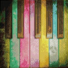 Алмазная мозаика Piano Rainbow, 30x30 цена и информация | Алмазная мозаика | kaup24.ee