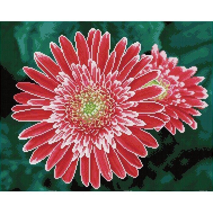 Teemantmosaiik Pink Gerberas, 40x50 hind ja info | Teemantmaalid, teemanttikandid | kaup24.ee