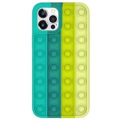 «Fusion Pop it» силиконовый чехол для Apple iPhone 12 Pro Max, желтый - зеленый цена и информация | Чехлы для телефонов | kaup24.ee