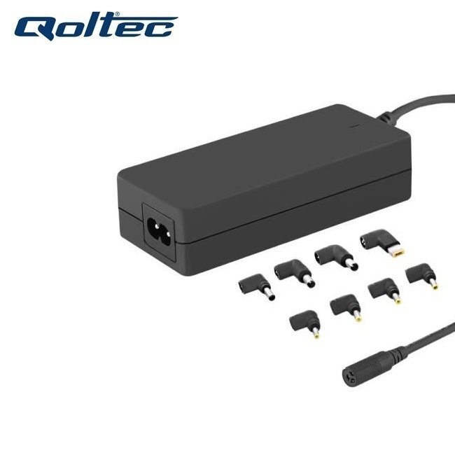 Qoltec 50011 Universal 65W (Max 3.5A) AC Automatic Notebook Charger with 8 Plugs цена и информация | Sülearvutite laadijad | kaup24.ee