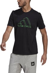 Adidas T-Särgid M Fi Gfx Tee Black hind ja info | Meeste spordiriided | kaup24.ee