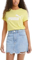 Puma Pluusid Ess Logo Tee Yellow hind ja info | Naiste spordiriided | kaup24.ee