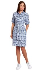 Укороченное платье-рубашка из текстильного полотна, LE-20460/1LB цена и информация | Платье | kaup24.ee