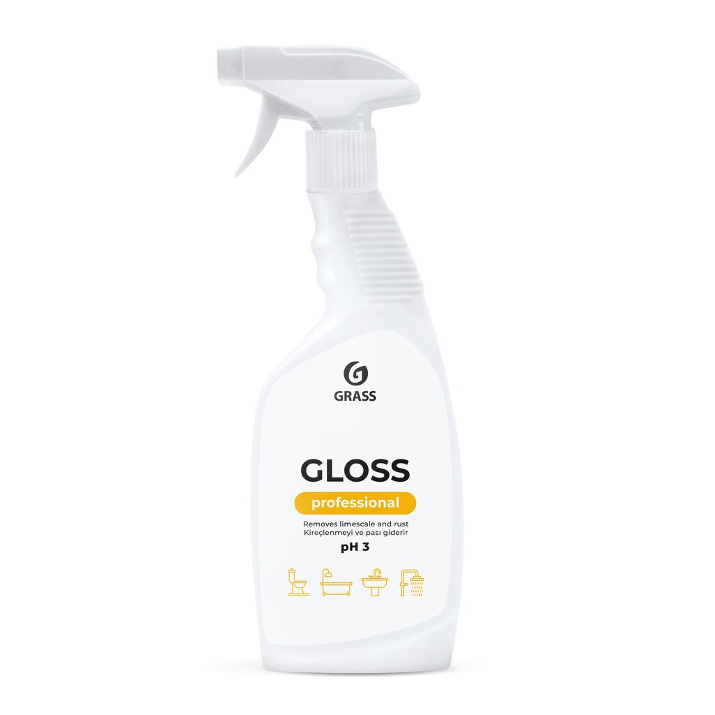 Puhastusvahend vannitubadele “Gloss-Gel” Professional (600 ml pudel) hind ja info | Puhastusvahendid | kaup24.ee