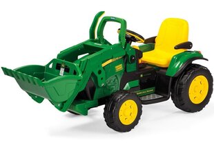 Одноместный детский электрический трактор Peg Perego John Deere Ground Loader 12V, зеленый цена и информация | Электромобили для детей | kaup24.ee