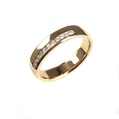 Золотое кольцо с бриллиантами DIA 17,5 мм цена и информация | Кольцо | kaup24.ee