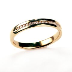 DIA teemantidega kuldsõrmus 14.5 mm цена и информация | Кольцо | kaup24.ee