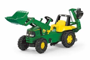 Kahe kopaga lastetraktor Rolly Toys rollyJuunior John Deere цена и информация | Игрушки для мальчиков | kaup24.ee