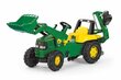 Kahe kopaga lastetraktor Rolly Toys rollyJuunior John Deere hind ja info | Poiste mänguasjad | kaup24.ee