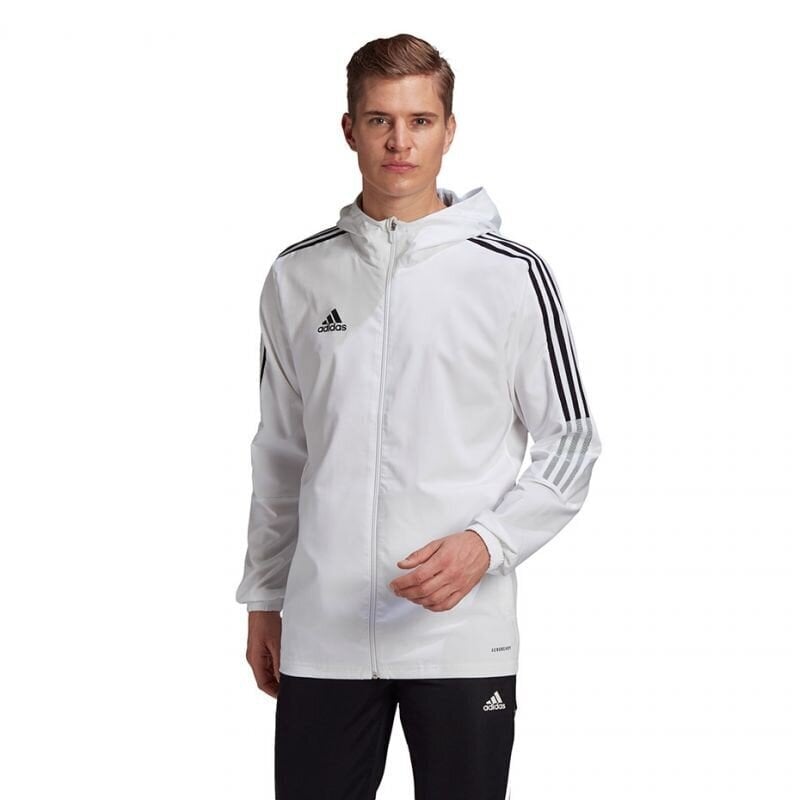 Meeste dressipluus Adidas Tiro 21 Windbreaker, M GP4966, valge hind ja info | Meeste spordiriided | kaup24.ee