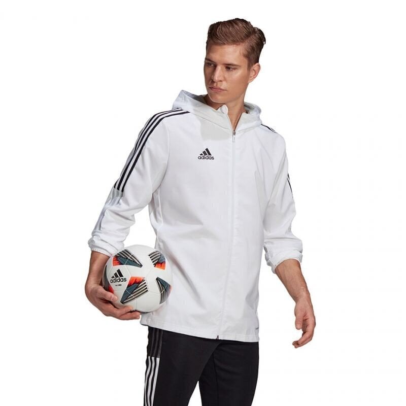 Meeste dressipluus Adidas Tiro 21 Windbreaker, M GP4966, valge hind ja info | Meeste spordiriided | kaup24.ee