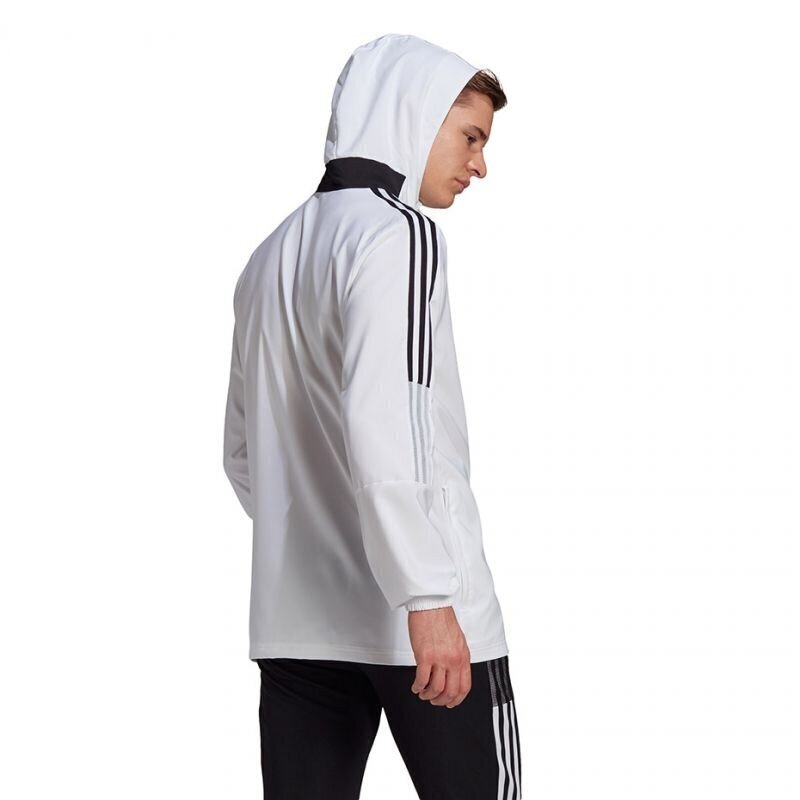 Meeste dressipluus Adidas Tiro 21 Windbreaker, M GP4966, valge цена и информация | Meeste spordiriided | kaup24.ee