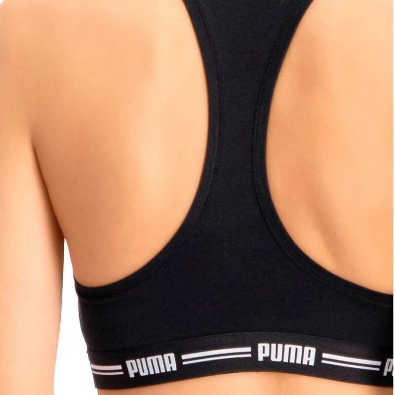 Naiste spordirinnahoidja Puma Racer Back Top 1P Hang Sports Bra W 907862 04, must цена и информация | Naiste spordiriided | kaup24.ee